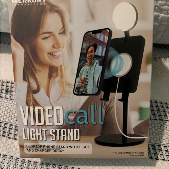 Mercury Innovations Video Call Light Stand Desktop Photo Stand W/Light NWT - Picture 3 of 9